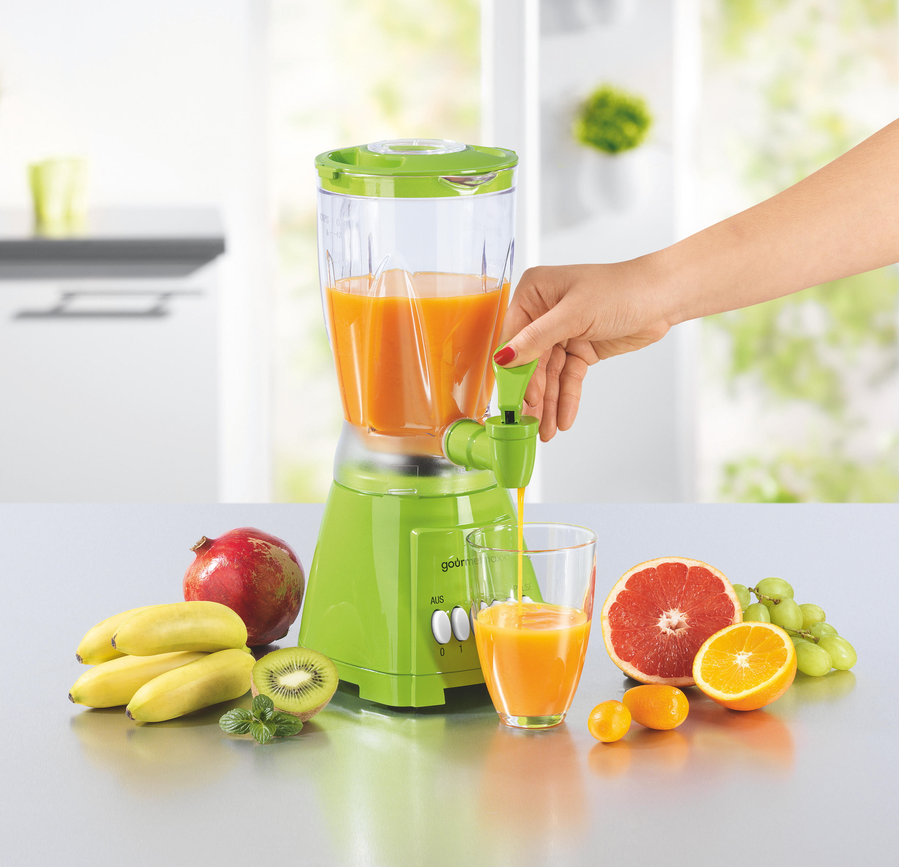 GOURMETMAXX 4216 Standmixer Limegreen (400 Watt, 1.5 l)