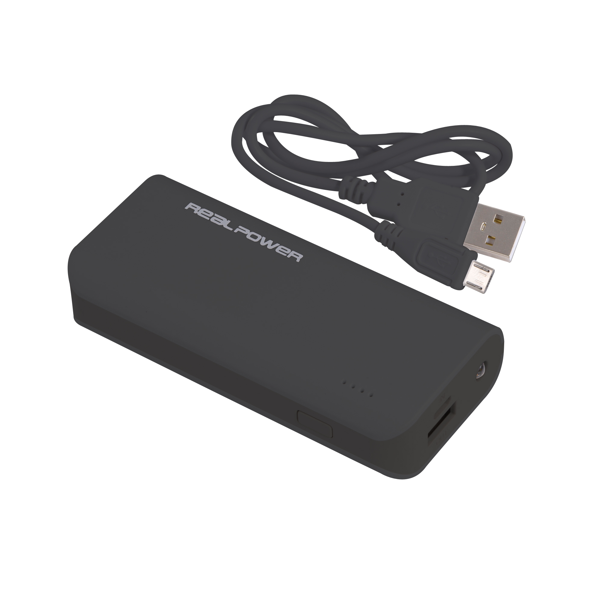 REALPOWER PB-4000 Powerbank 4000 mAh Schwarz
