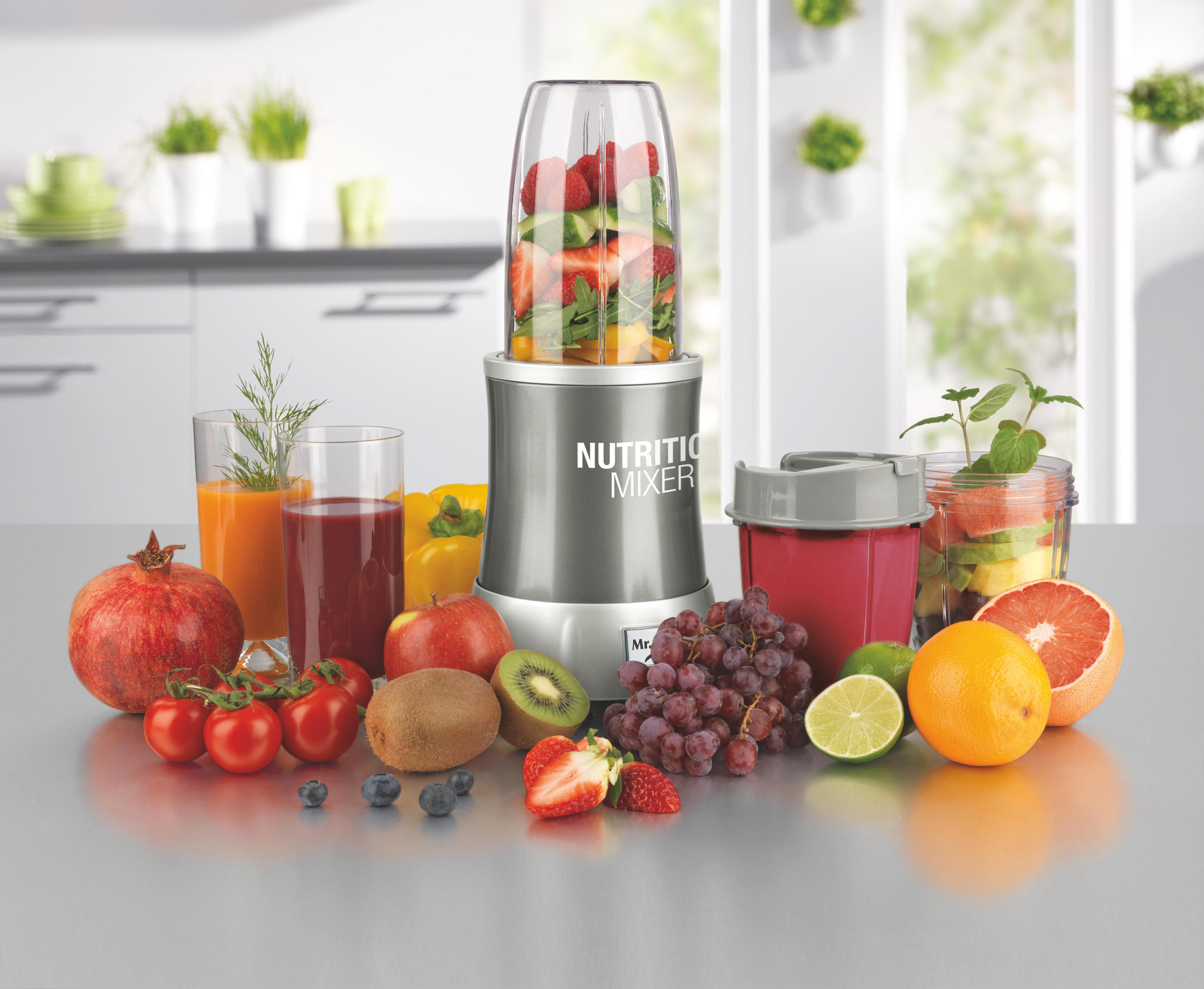 GOURMETMAXX 4505 Smoothie Maker Grau (700 Watt, 0.7 l)