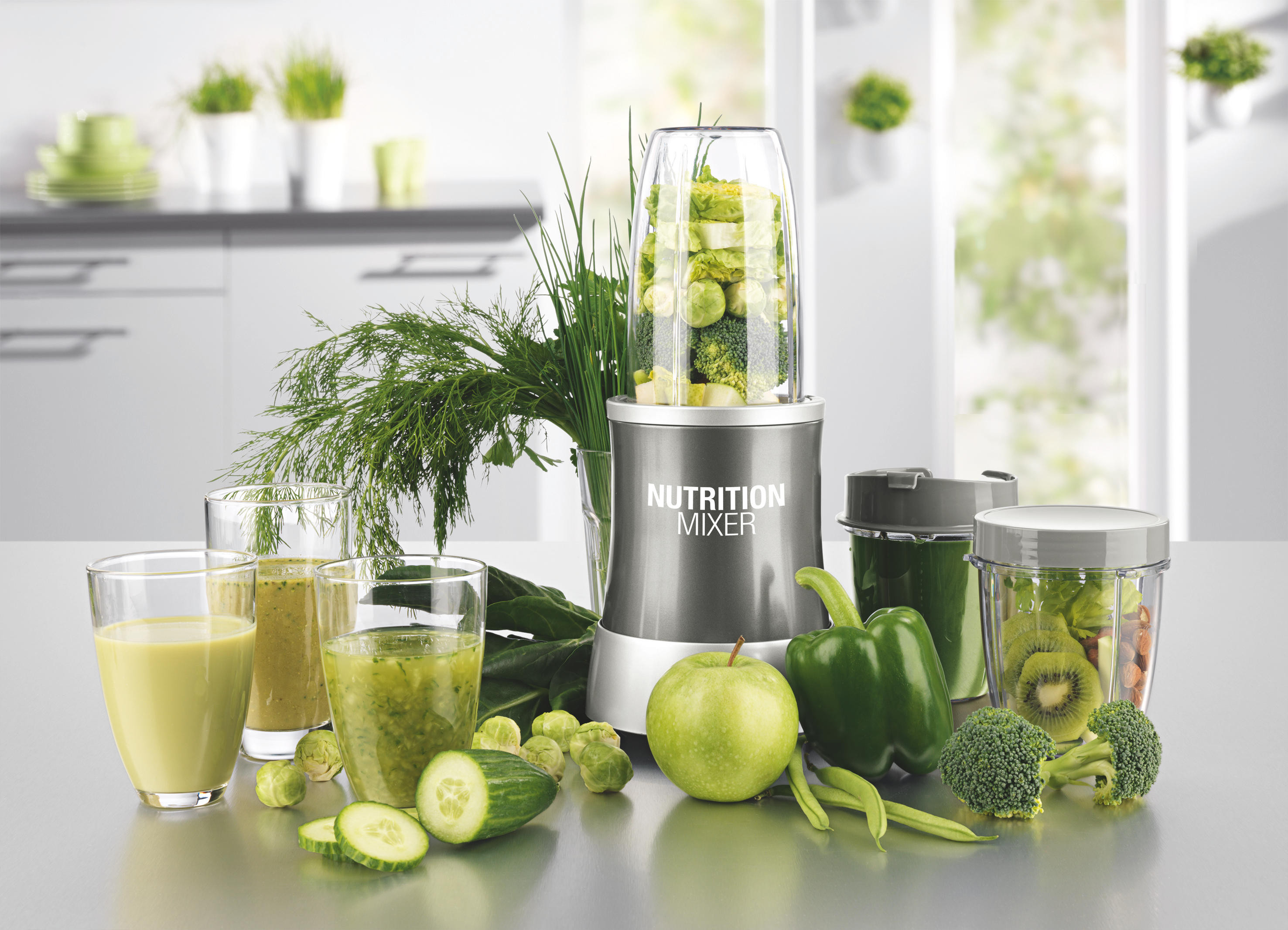 GOURMETMAXX 4505 Smoothie Maker Grau (700 Watt, 0.7 l)