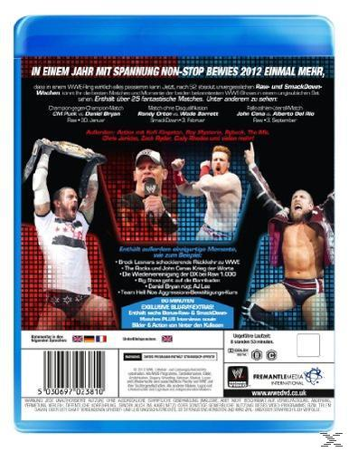 Blu-ray-Cover mit Wrestlern und Text: In einem Jahr mit Spannung Non-Stop Beweis.