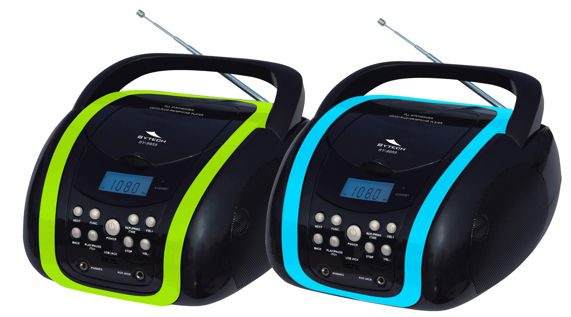 Radio CD - Sytech SY9955, Azul, USB