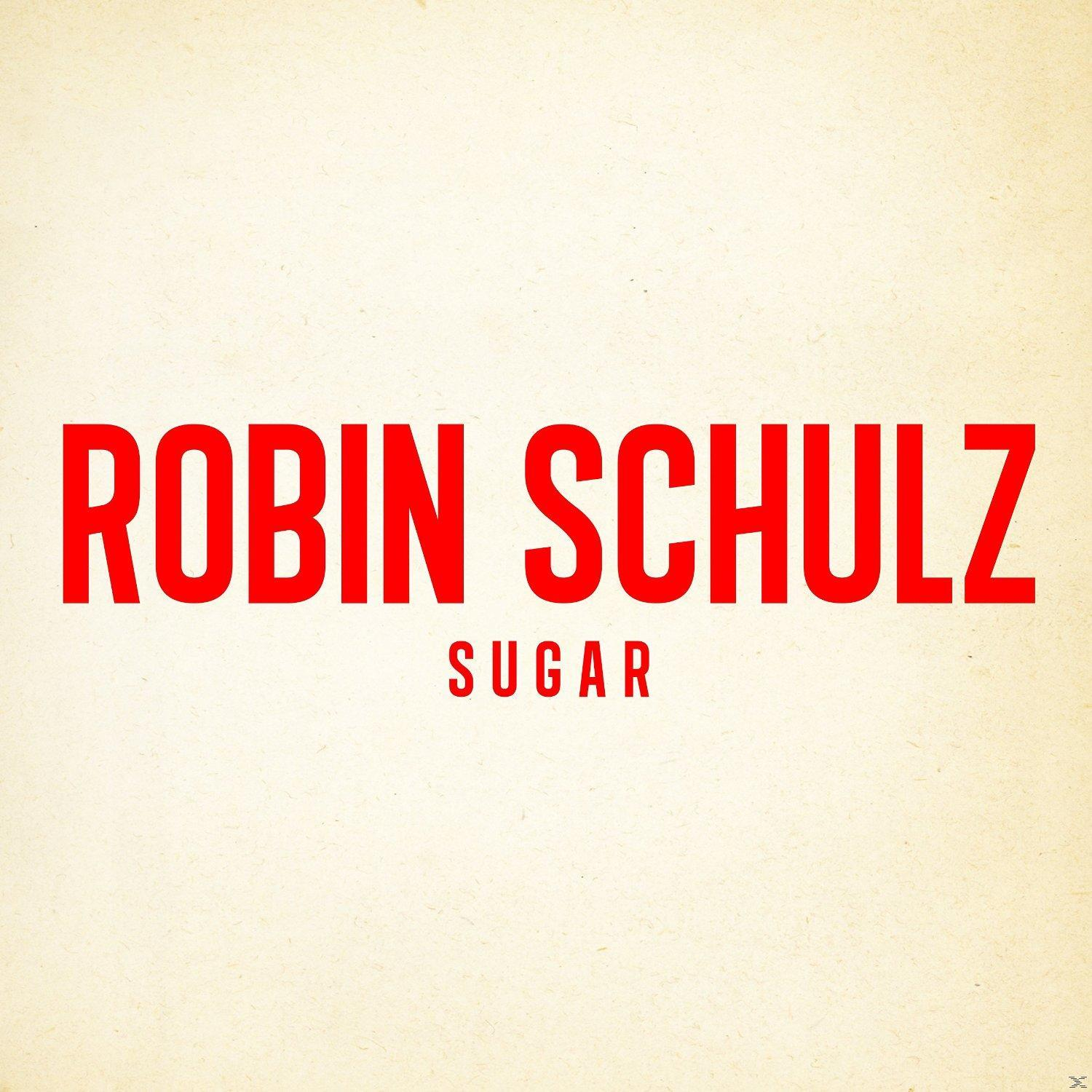 Albumcover mit den Worten "Robin Schulz Sugar" in Rot.