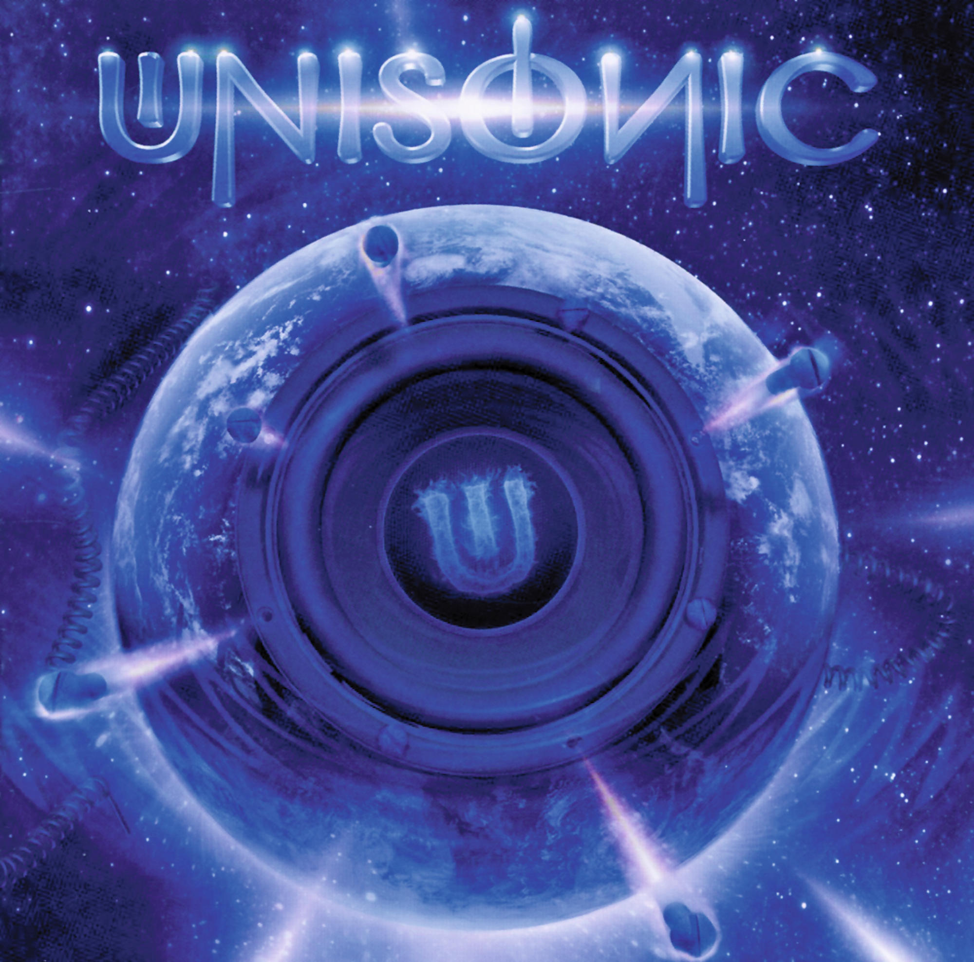 Ein Albumcover mit einem Lautsprecher und dem Bandnamen 'UNISONIC'.