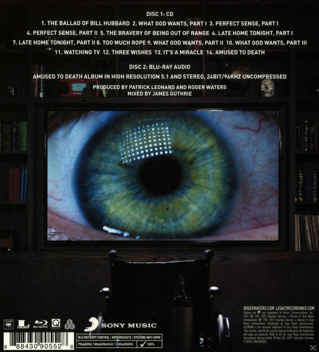 Albumcover, Auge mit einem Bildschirm darin. Text oben und unten. Ein Rollstuhl ist vorne.