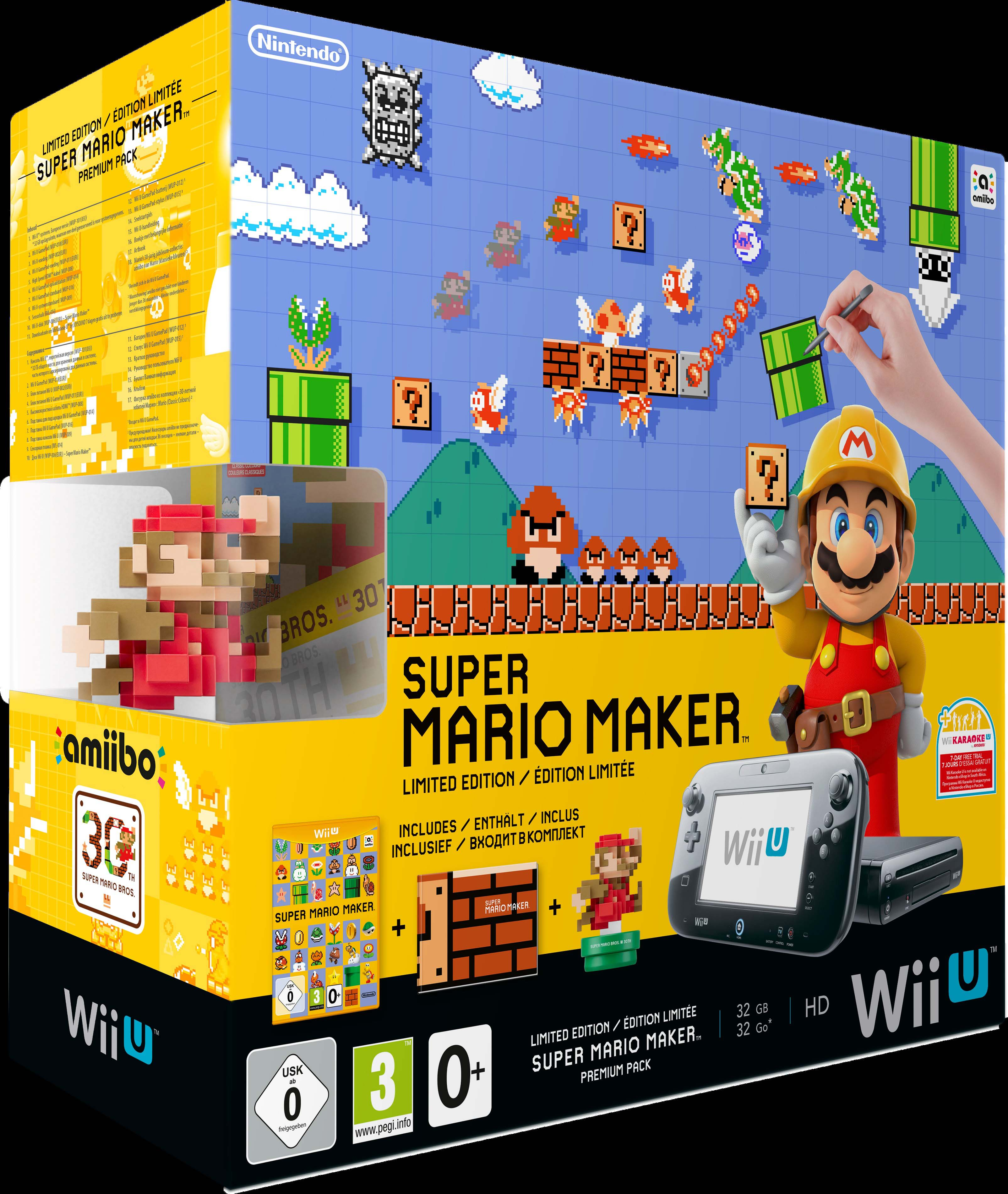 NINTENDO Wii U Limited Edition Super Mario Maker Premium Pack Schwarz