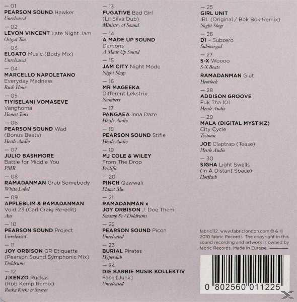 Pearson Sound & Ramadanman - Fabric Live 56  - (CD)