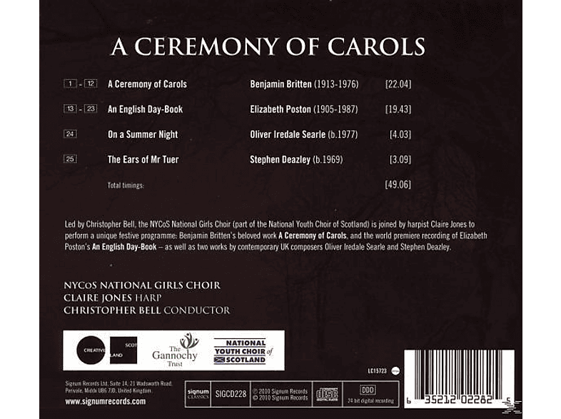 Thumbnail - VARIOUS - Britten: A Ceremony Of Carols / Poston: An English Day-book (CD)