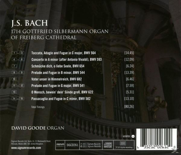 David Goode - D.Goode An Der Gottfried Silbermann Orgel Von  - (CD)