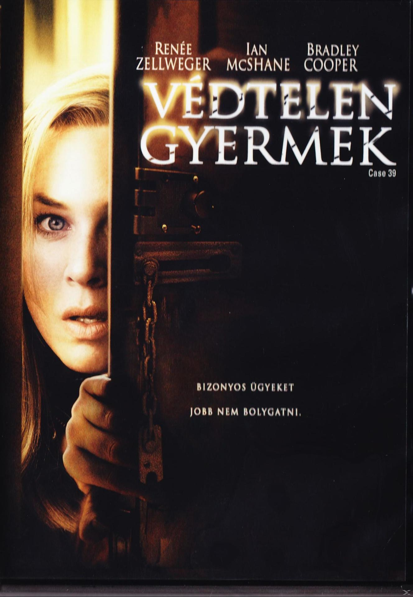 A 'Case 39' filmplakátja, Renee Zellweger aggódó arccal. Sötét háttér.