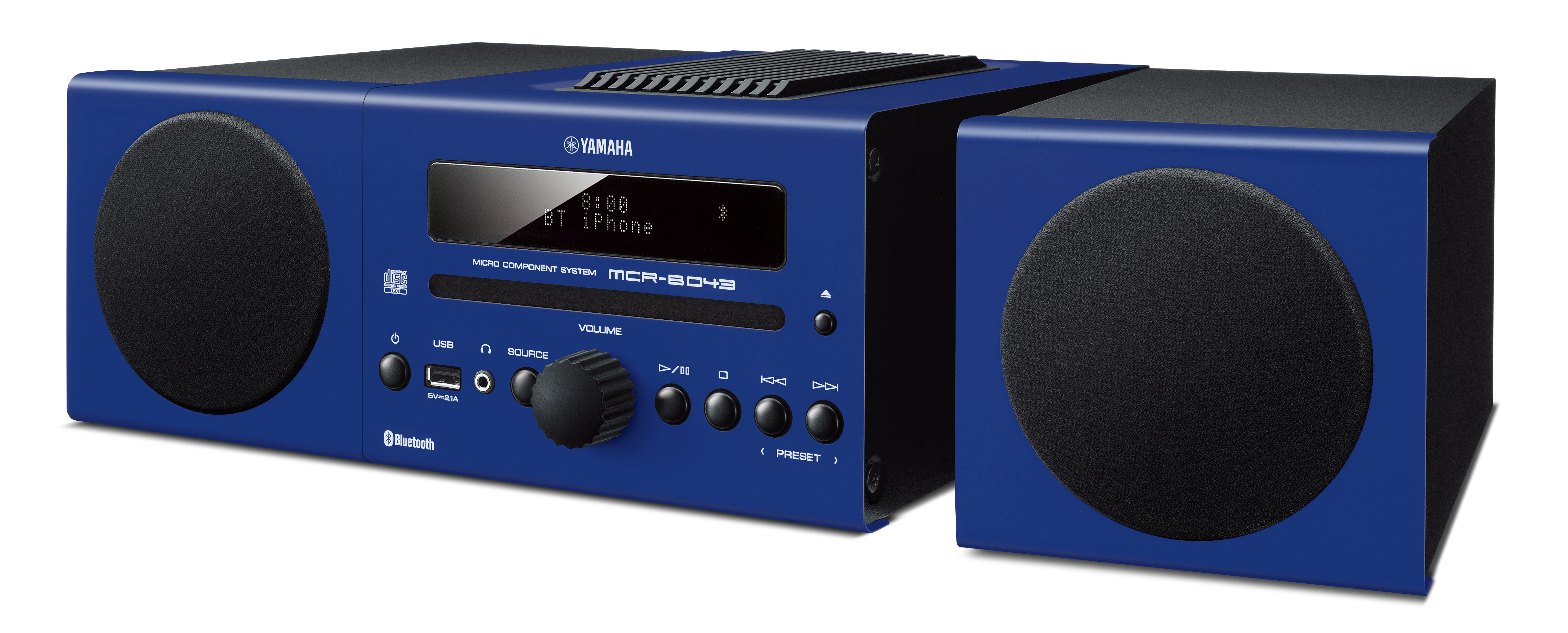 YAMAHA MCR-B043 Micro Anlage (Schwarz/Blau)