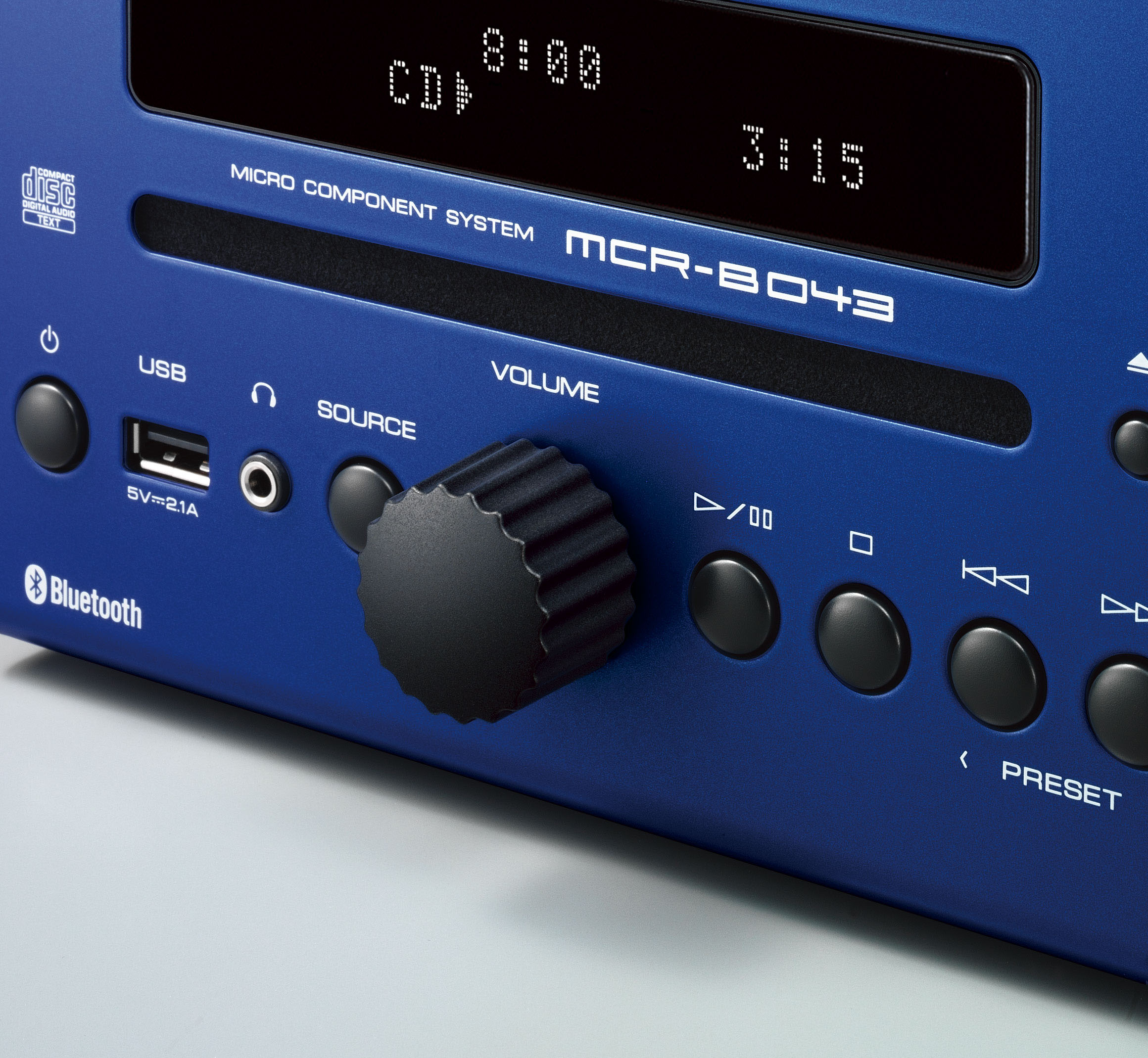 YAMAHA MCR-B043 Micro Anlage (Schwarz/Blau)