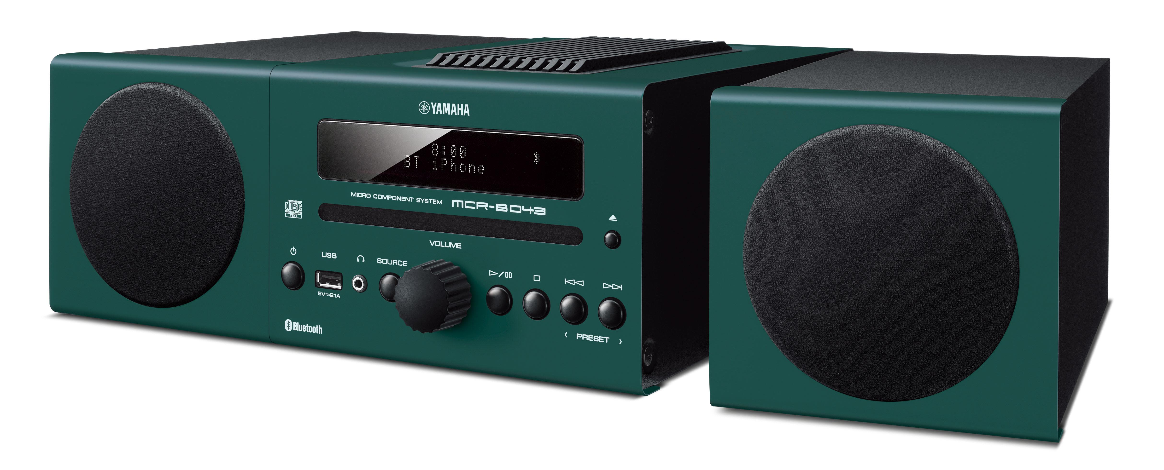 YAMAHA MCR-B043 Micro Anlage (Schwarz/Grün)