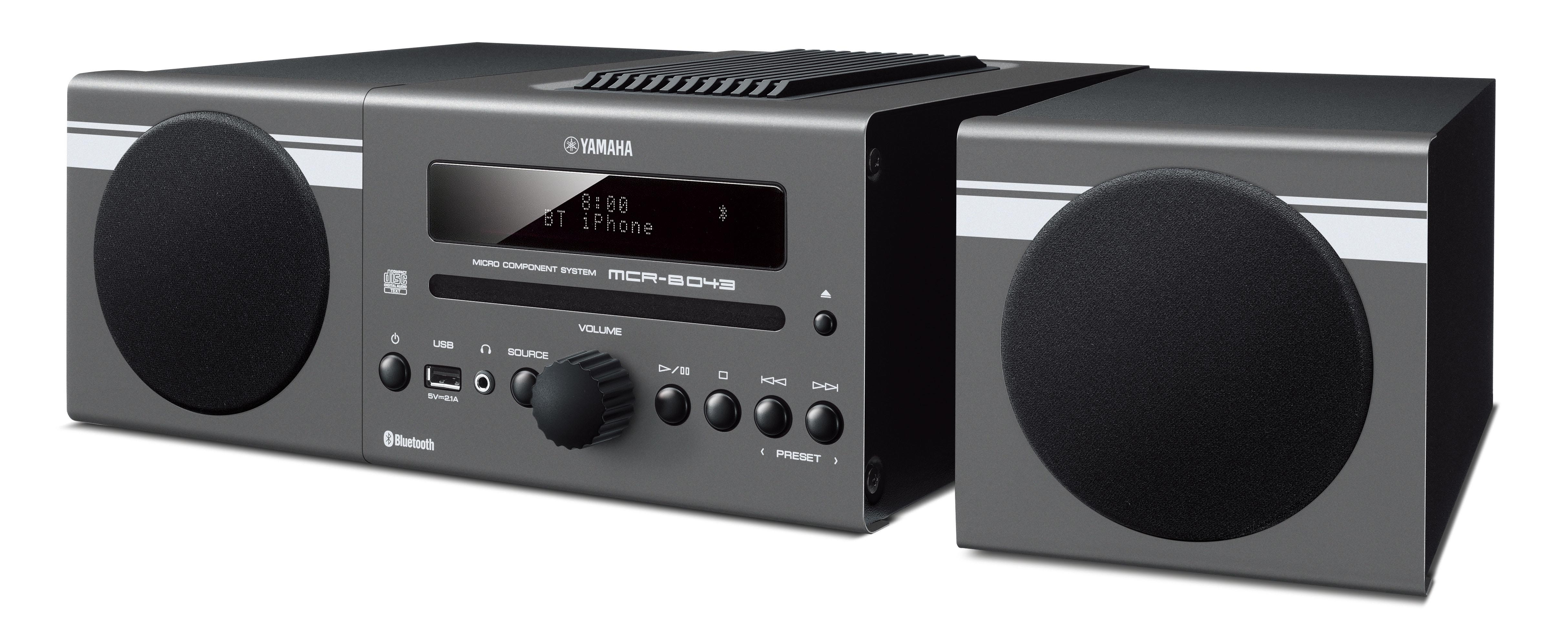 YAMAHA MCR-B043 Micro Anlage (Grau)