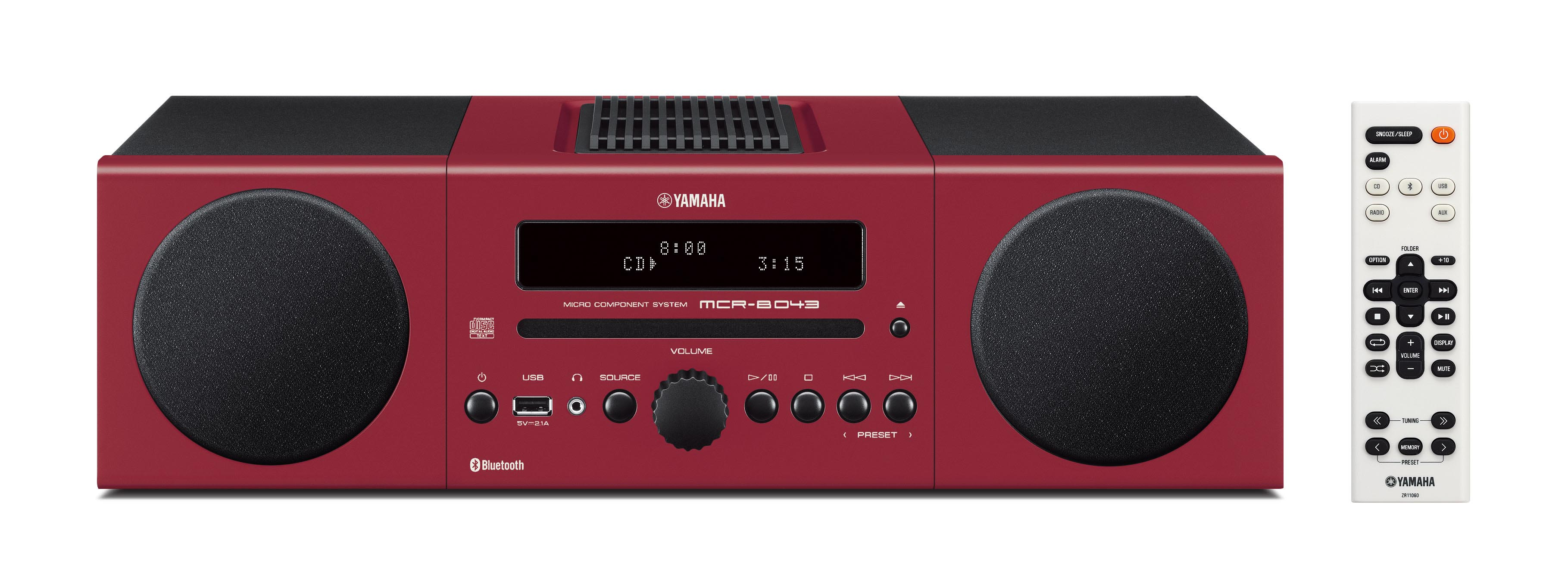 YAMAHA MCR-B043 Micro Anlage (Schwarz/Rot)