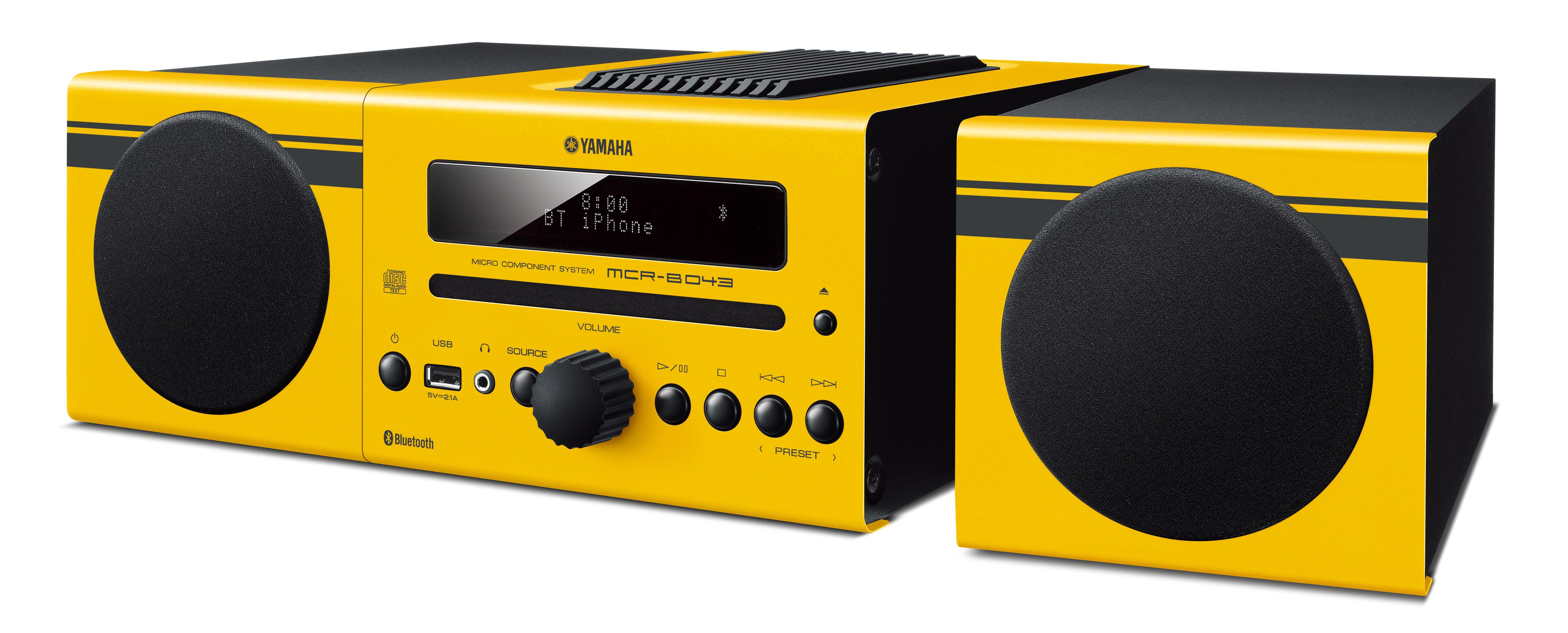 YAMAHA MCR-B043 Micro Anlage (Gelb)