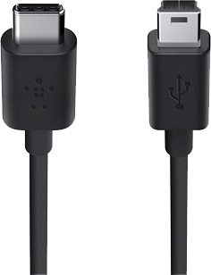 BELKIN USB 2.0 USB-C/Mini-B-kabel 1,8m Zwart