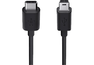 BELKIN USB 2.0 USB-C/Mini-B-kabel 1,8m Zwart