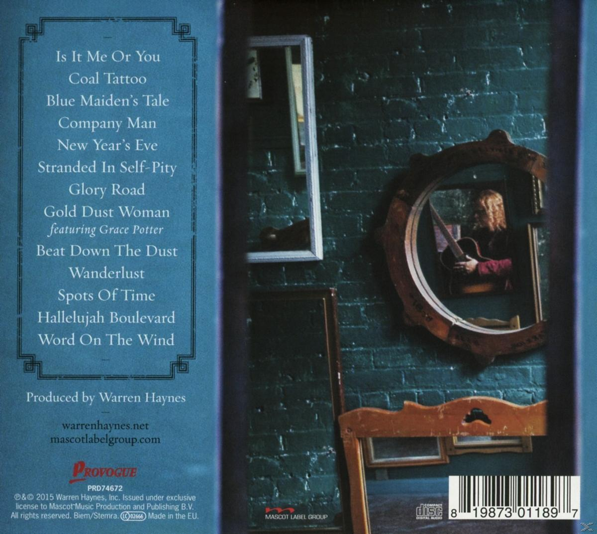 Albumcover mit Text und Spiegelbild.