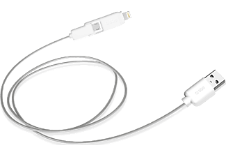SBS USB Lightning ve Micro USB Data Kablosu Beyaz
