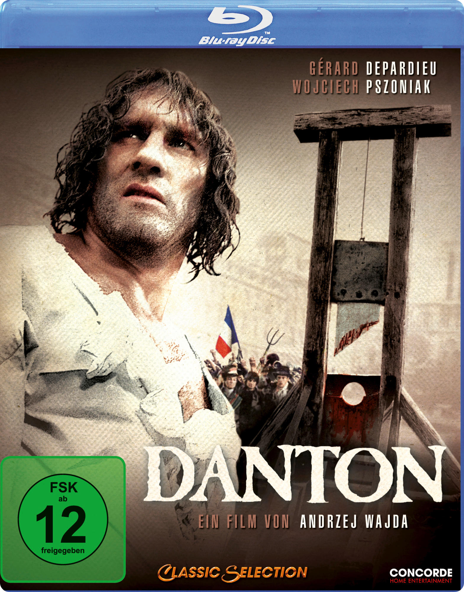 DVD-Cover mit Gérard Depardieu in einer Filmszene. Die französische Flagge im Hintergrund.