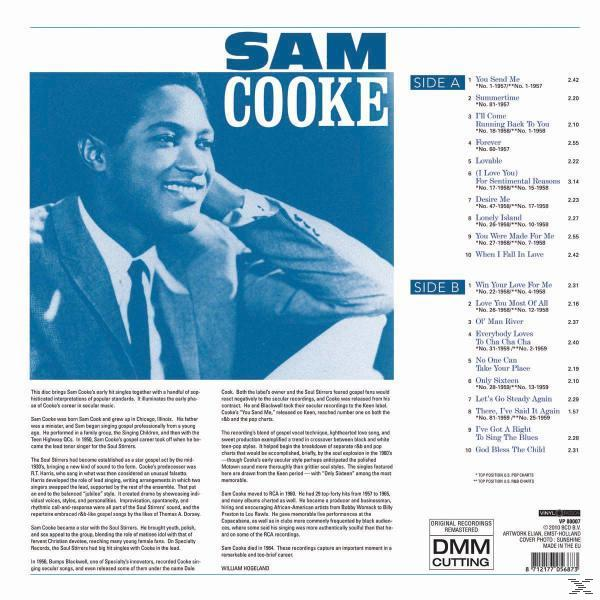 Album borító: Sam Cooke portréja, a dalok listája jobbra. Fehér háttér.