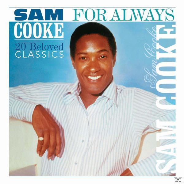 Sam Cooke albumborító: Mosolygó férfi csíkos ingben, kék háttér, 'Sam Cooke' felirattal.