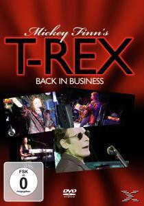DVD-Cover für Mickey Finns T-Rex. Enthält Bilder der Band und einen roten Hintergrund.