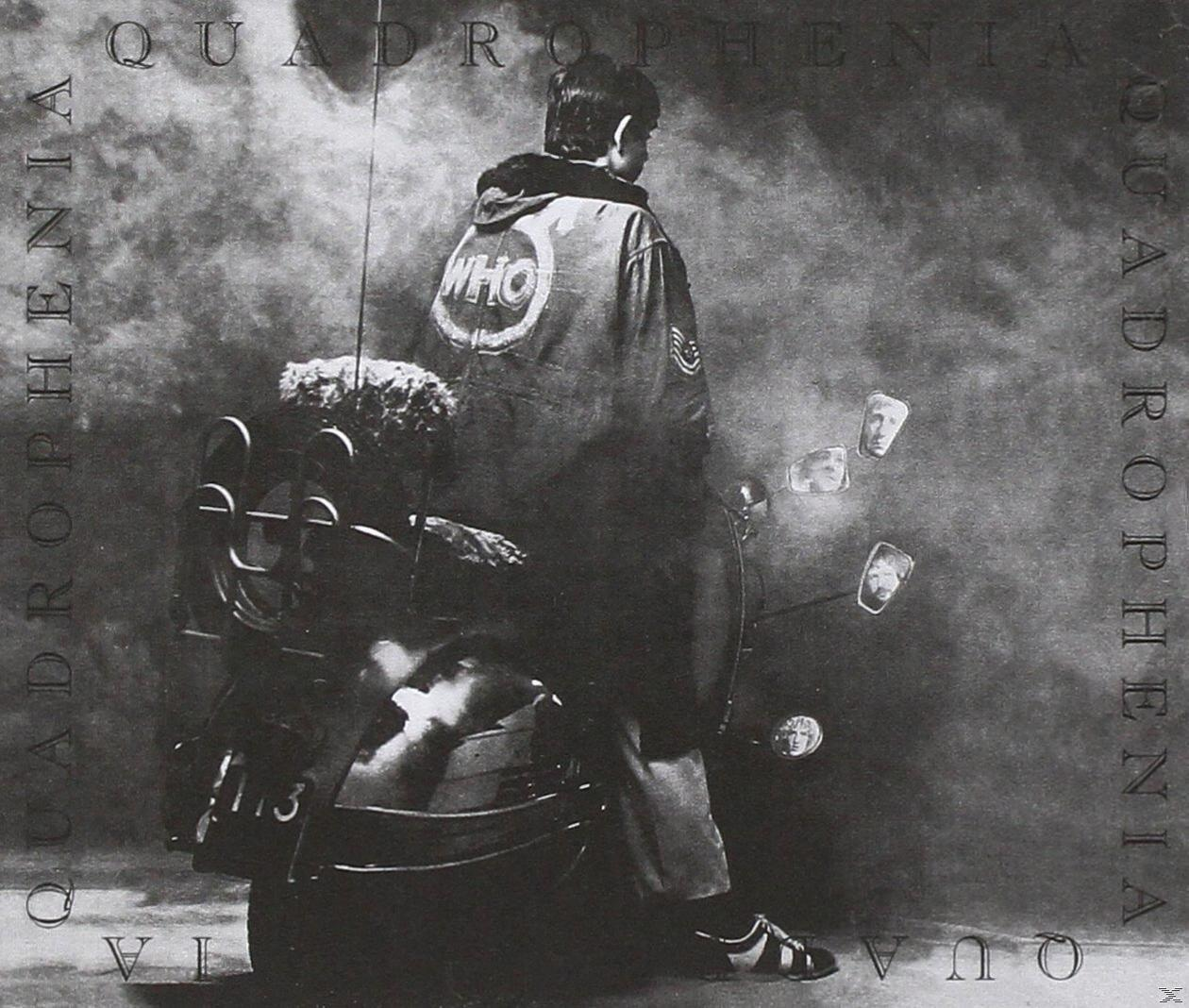 Albumcover von Quadrophenia mit einem Mann auf einem Roller mit dem Who-Logo.