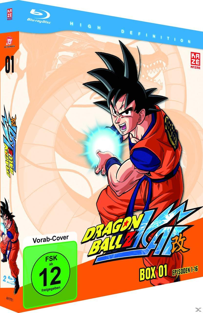 Dragon Ball Z DVD-Box, Anime-Charakter, orange und blau.