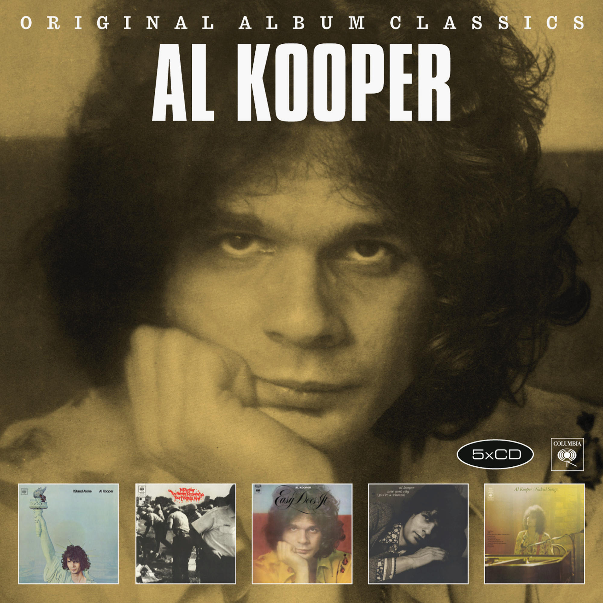 Albumcover mit Al Koopers Gesicht und einer Sammlung von Albumcovern darunter. 5 CD-Set.