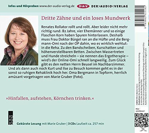Buchcover mit einer Frau, Text und Buchdetails.
