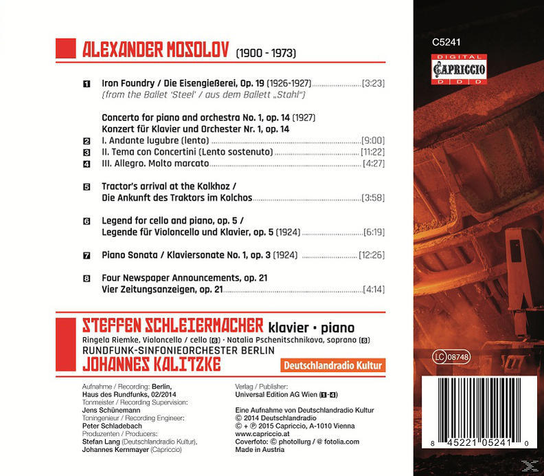 Steff Schleiermacher - Die Eisengießerei/Klavierkonzert 1/+  - (CD)