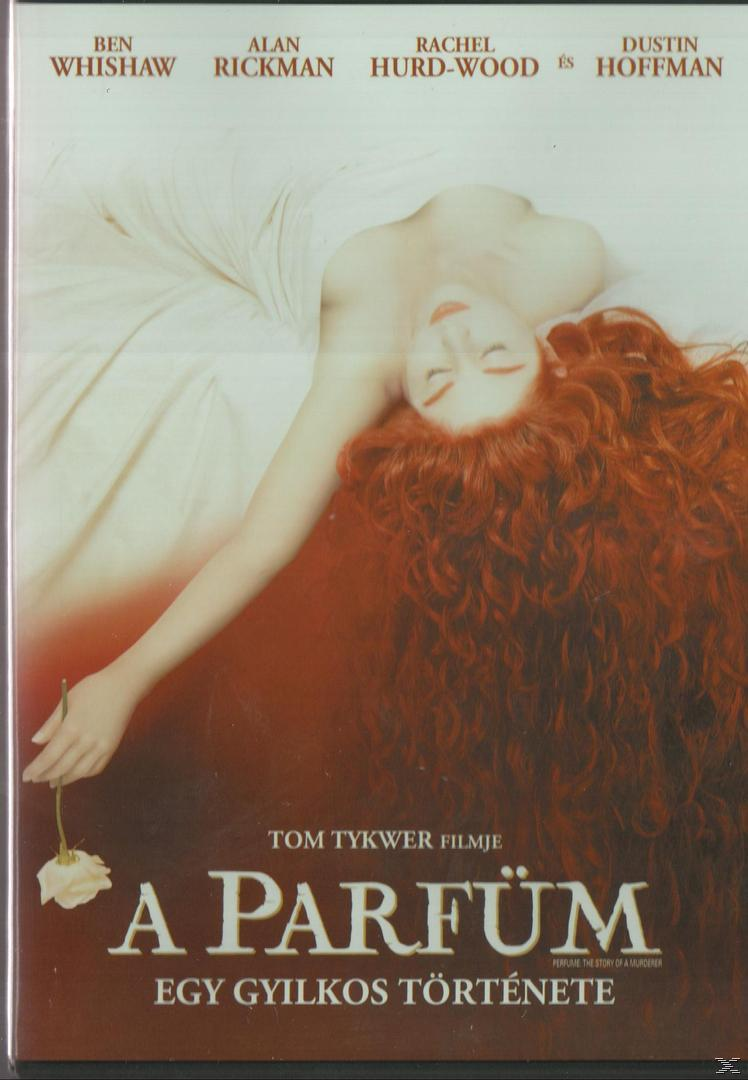 Filmplakát vörös hajú nővel, a címe A Parfum.