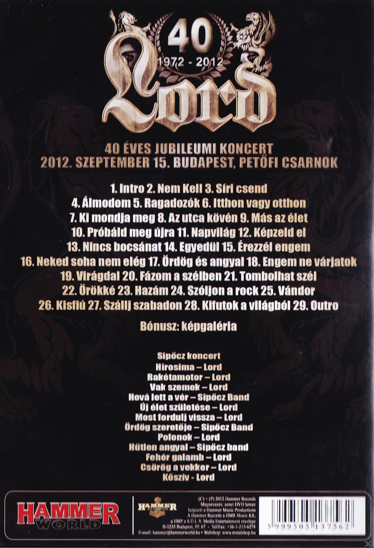 Lord - 40 éves jubileumi koncert (DVD)