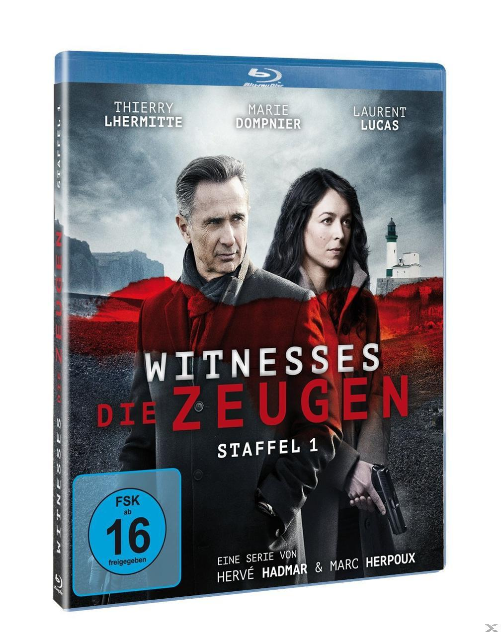 DVD-Cover für Zeugen, mit zwei Personen mit einer Waffe.