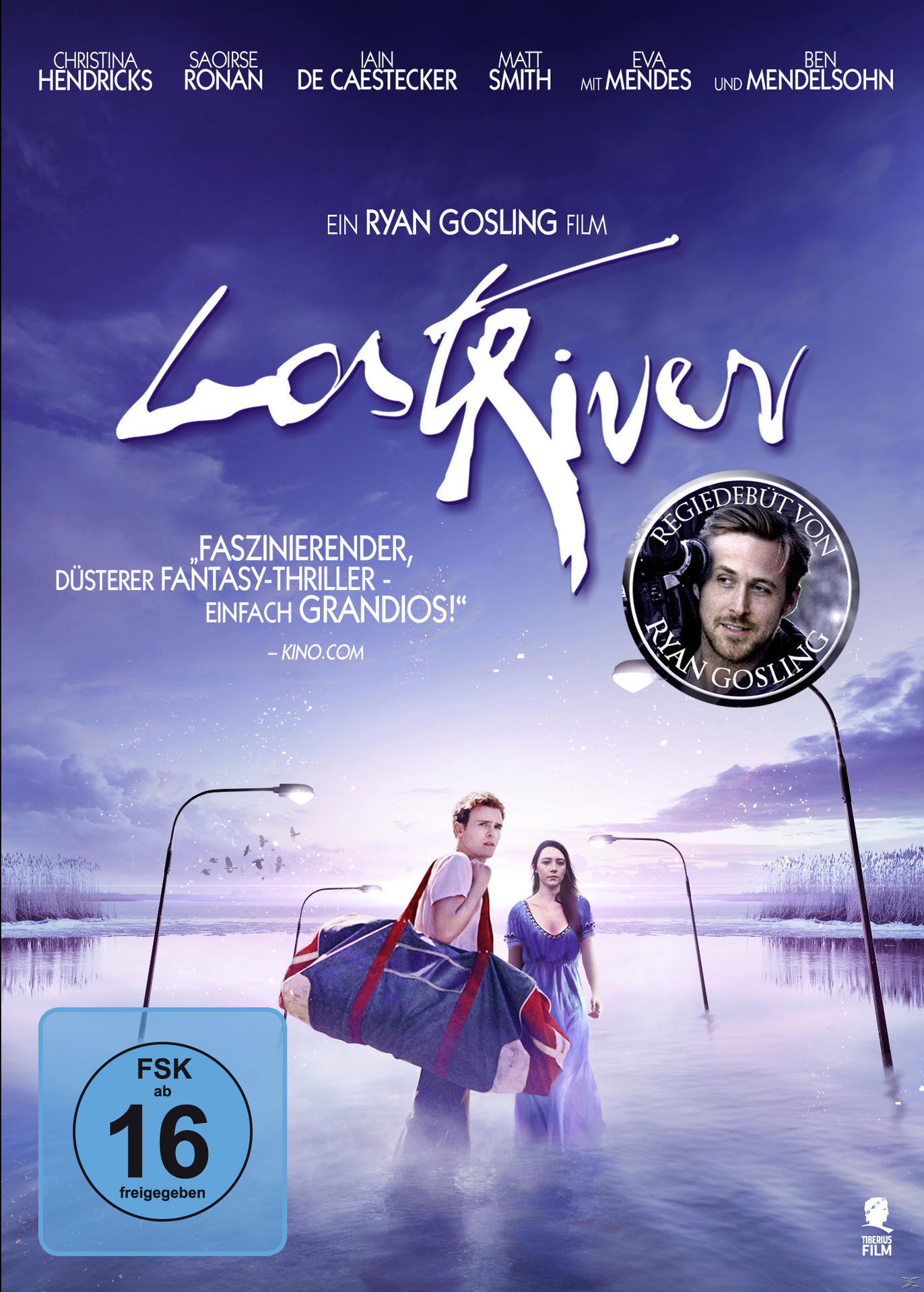 Filmplakat: Lost River. Paar vor Wasser. Text: Ryan Gosling Film.
