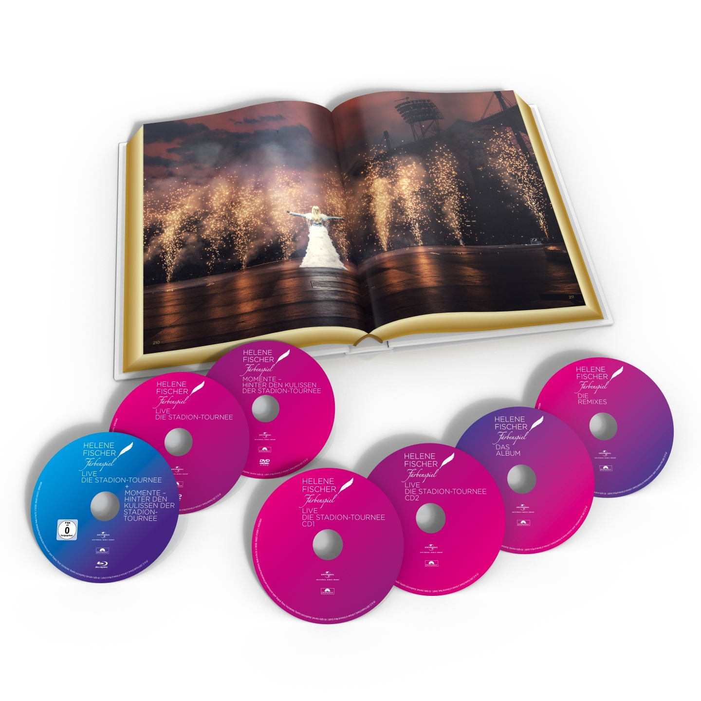 Helene Fischer - Farbenspiel - Der limitierte Bildband mit den größten Momenten von 2013 bis 2015, 4CDs+2DVDs+Blu-ray  - (CD + DVD Video)