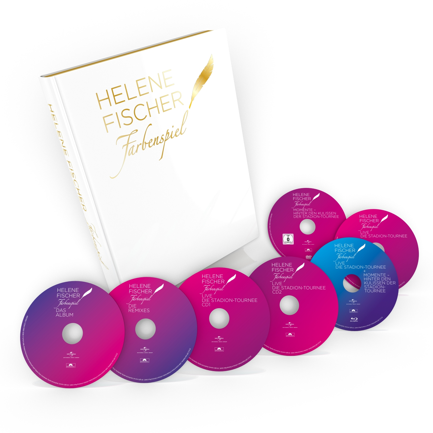 Helene Fischer - Farbenspiel - Der limitierte Bildband mit den größten Momenten von 2013 bis 2015, 4CDs+2DVDs+Blu-ray  - (CD + DVD Video)