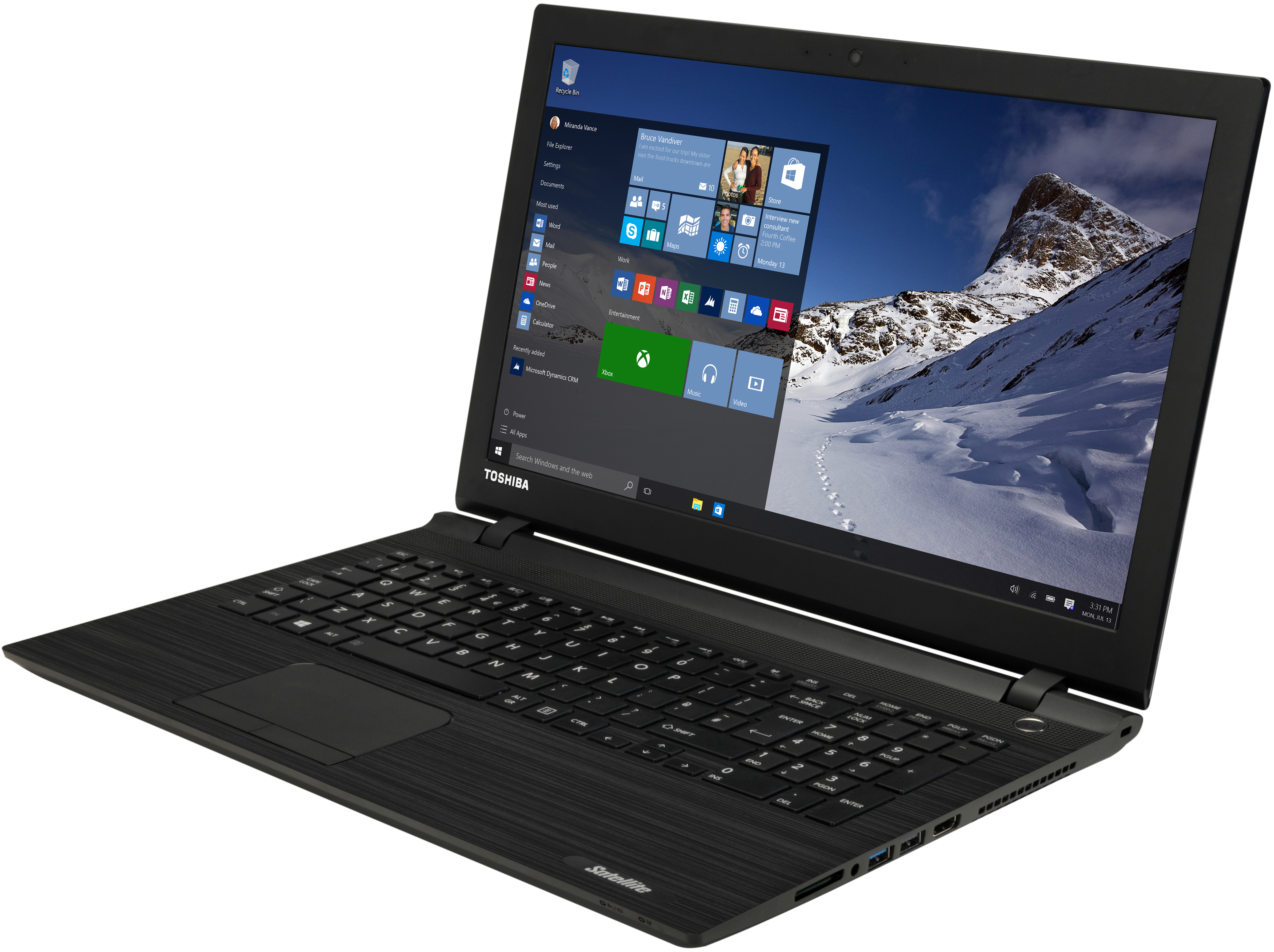 TOSHIBA Laptop Satellite C55-C-1N8 Intel Core i3-5005U (PSCPNE-02E01NBT)
