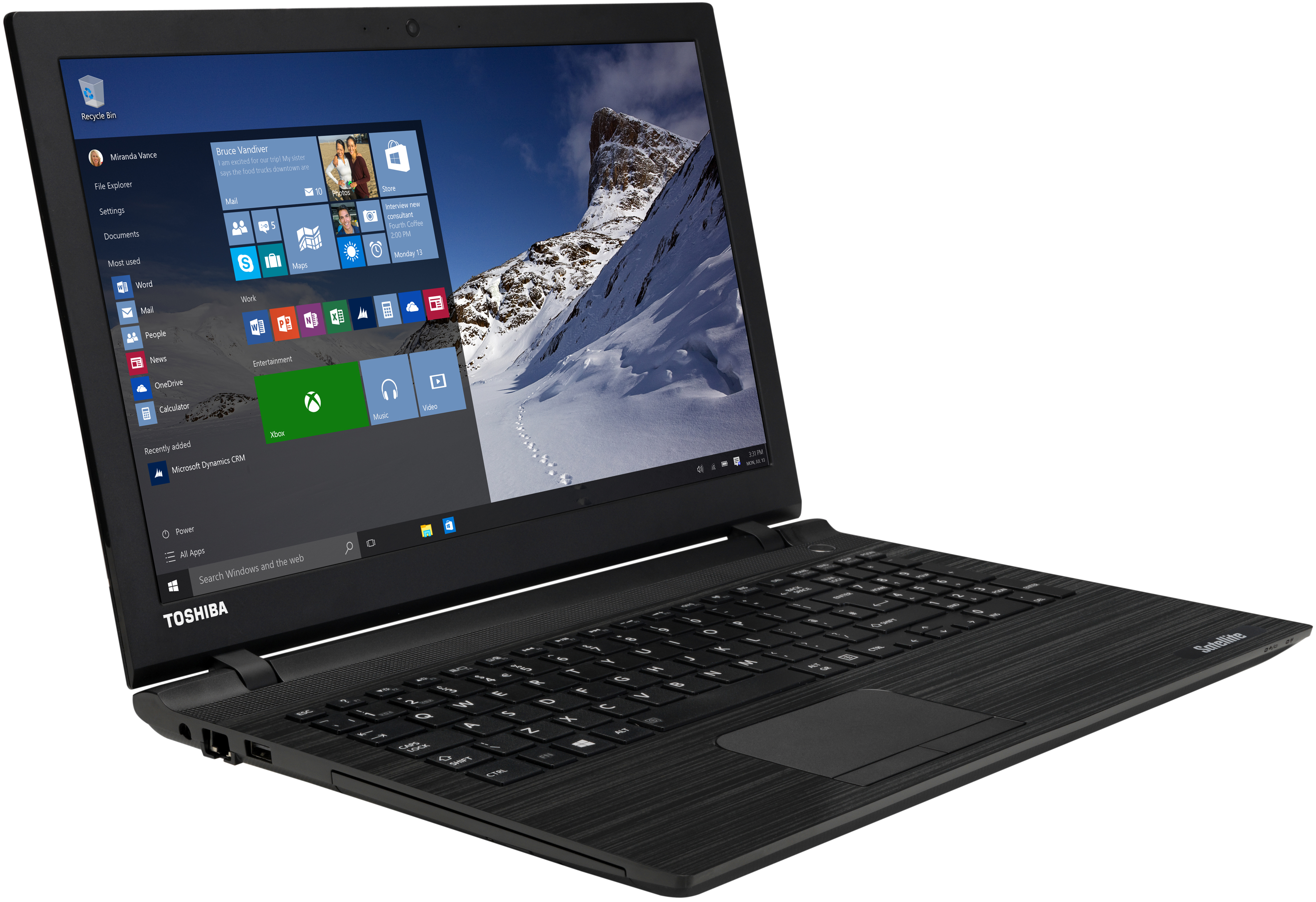 TOSHIBA Laptop Satellite C55-C-1N8 Intel Core i3-5005U (PSCPNE-02E01NBT)