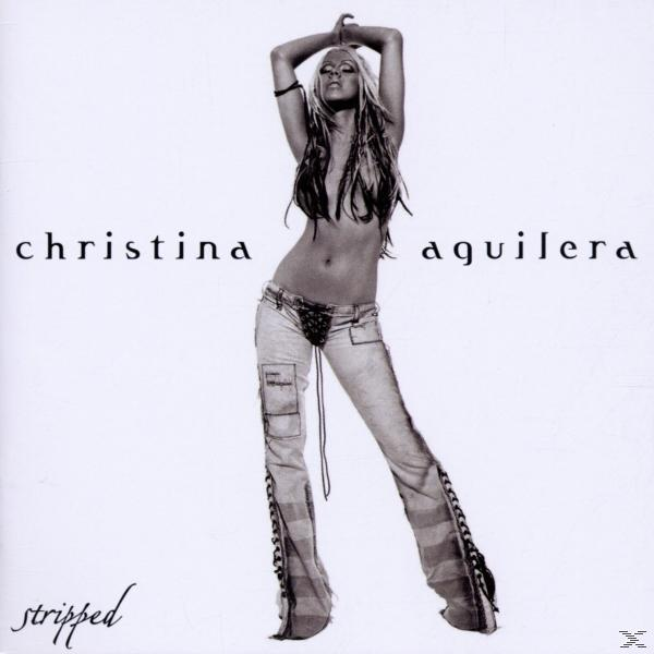 Albumcover: Eine Frau in Jeans. Der Text lautet 'christina aguilera stripped'.