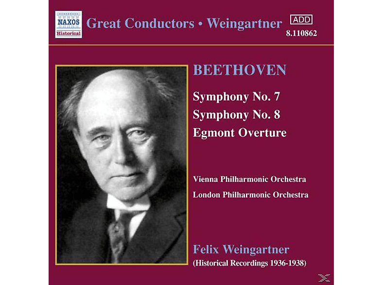 Lpo, Wpo, Weingartner Felix, Felix/wpo/lpo Weingartner – Sinfonien 7+8/Egmont Ouvertüre – (CD)