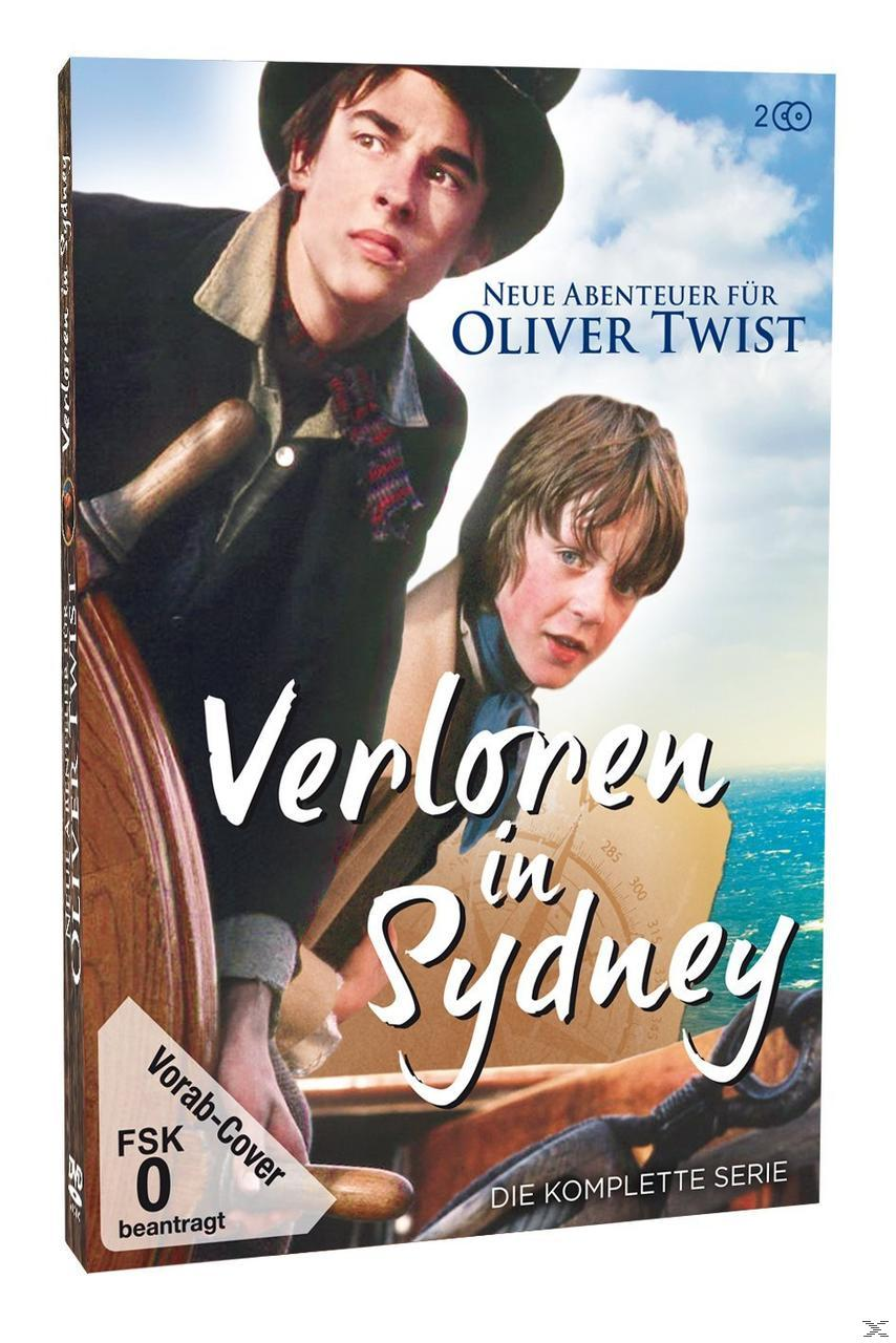 DVD-Cover von 'Verloren in Sydney' mit zwei Jungen auf einem Schiff.