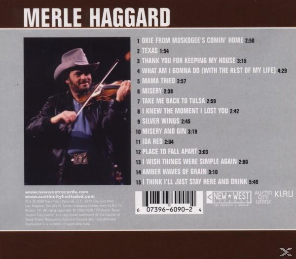Merle Haggard CD borítója hegedül. A számlista a jobb oldalon található.