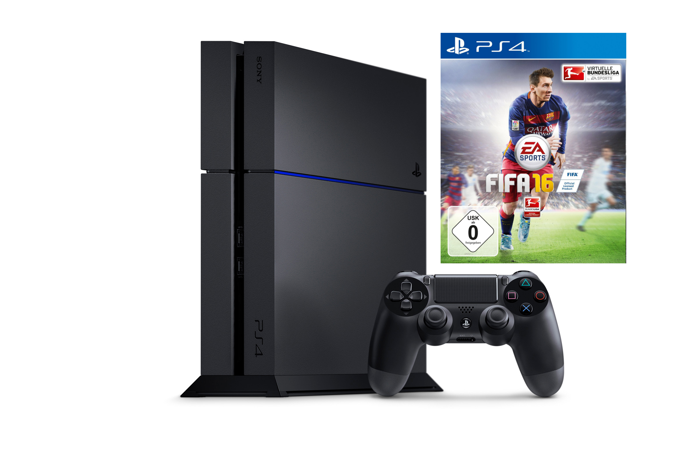 SONY PlayStation 4 Konsole 1TB Schwarz Neu CUH-1200 inkl. FIFA 16