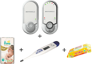 MOTOROLA MBP 11 Dijital Bebek Telsizi Hediyeli Paket (Dijital Ateş Ölçer + 50'li Bebek Bezi + Islak Mendil)