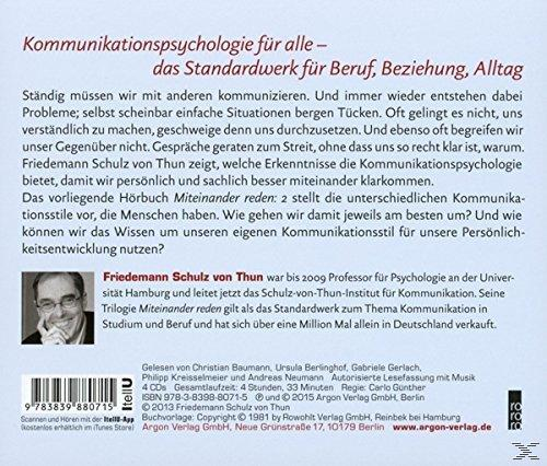 Miteinander reden Teil 2: Stile, Werte und Persönlichkeitsentwicklung  - (CD)