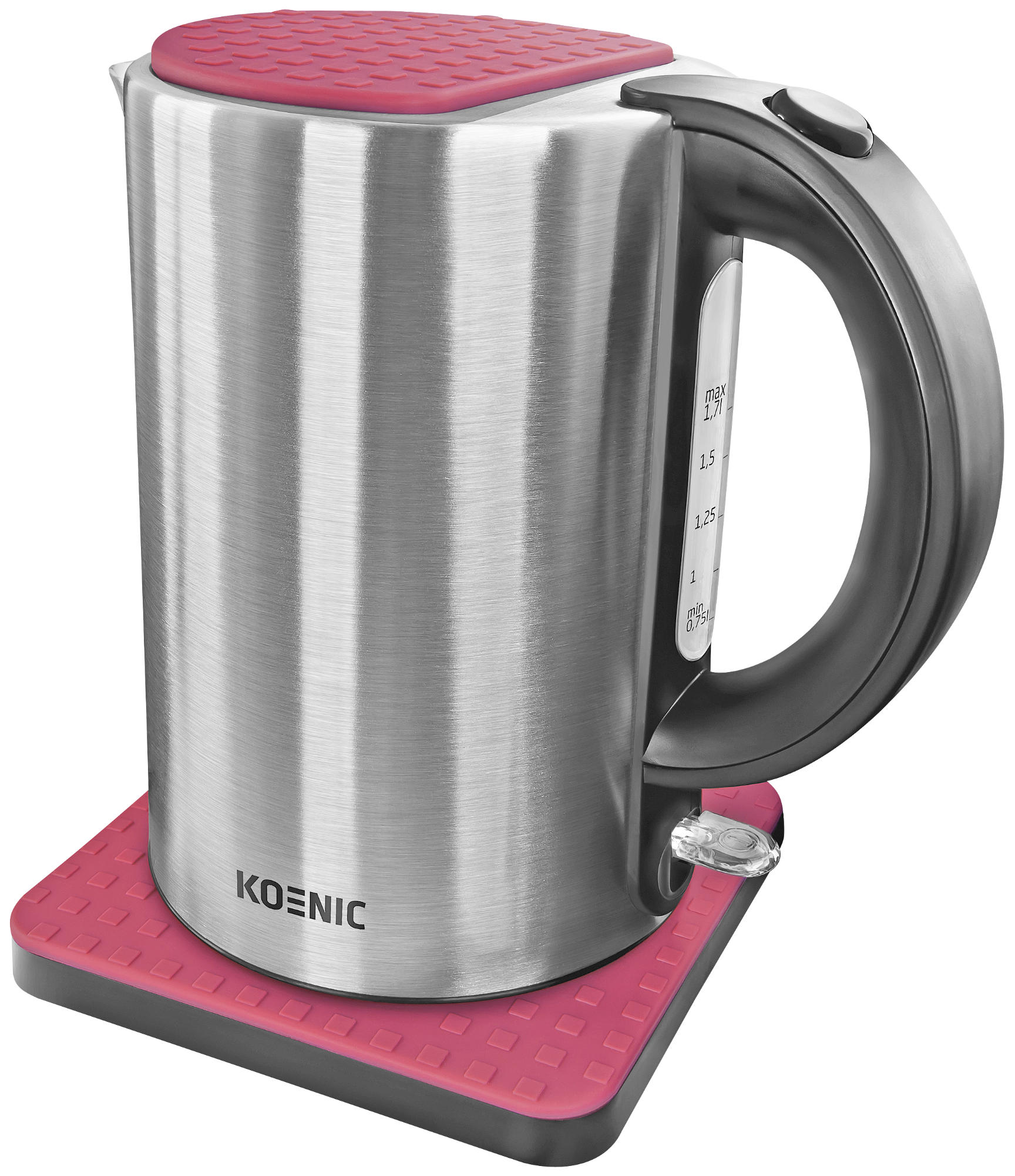 KOENIC KWK 500 Wasserkocher (Bordeaux, 1.7 Liter/Jahr, 2200 Watt)