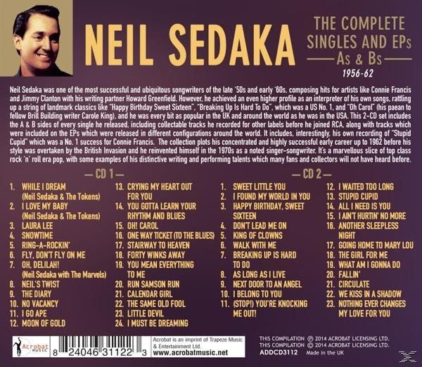 - Complete Eps 1956-62 - Sedaka (CD) Singles And Neil The